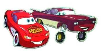 DISNEY Dekoracja Duża Cars Zygzak I Roman