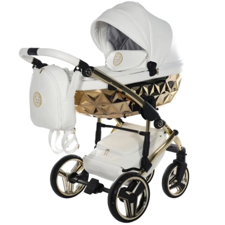 Tako Junama HandCraft Wózek Głęboko-Spacerowy 08 White /Gold