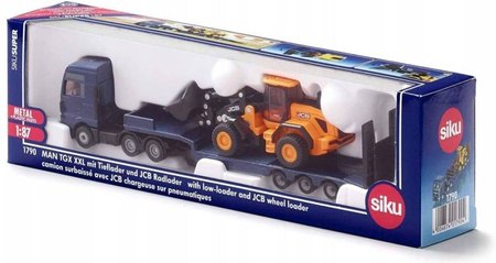Siku Super Man Truck With Low Loader And Jcb Wheel Loader