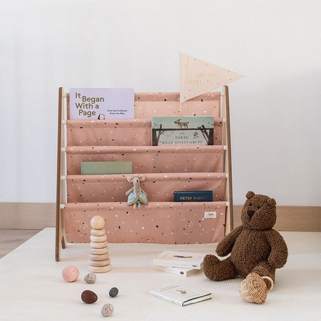 3 Sprouts Recycled Stojak Na Książki Terrazzo Clay