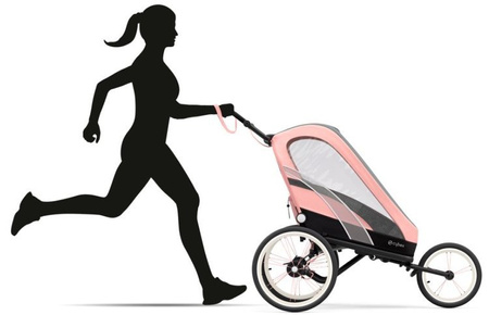 Cybex Zeno Siedzisko Przyczepki Do Biegania Do Roweru Cybex Sports  Silver Pink