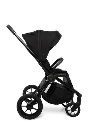 Muuvo Quick SE 2 Wózek Głęboko-Spacerowy Chromium Black + Cybex Aton B2 i-Size Fotelik Samochodowy 0-13kg + Baza One Volcano Black