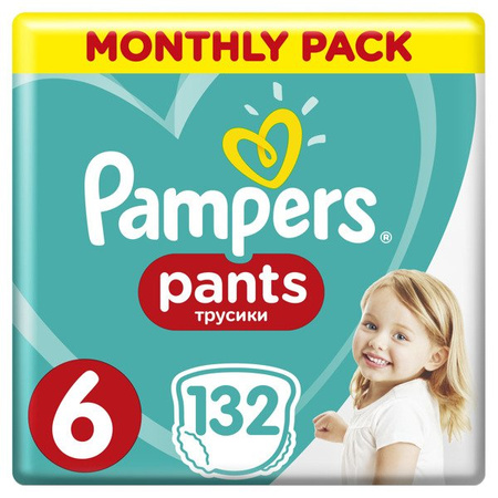 Pampers Pants Pieluchomajtki Rozmiar 6 15+ kg 132 sztuki
