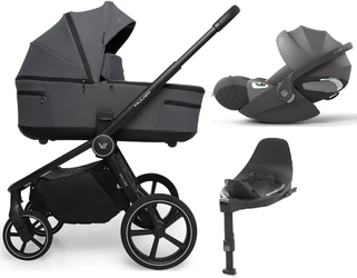 Muuvo Five Wózek Głęboko-Spacerowy + Cybex Cloud T I-Size Fotelik Samochodowy + Baza T
