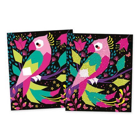 Janod Zestaw Kreatywny Przeplatanka 3D String Art Zwierzęta Dżungli 8+