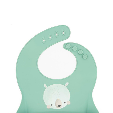 Sassi Śliniak silikonowy z kieszonką Miś