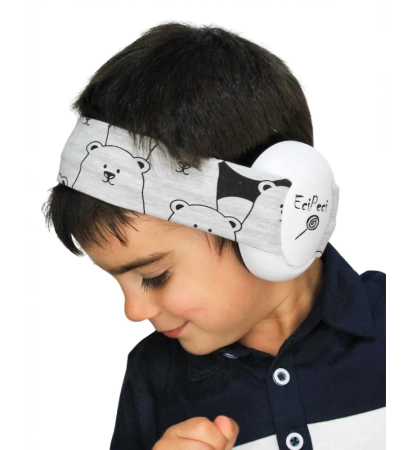 EciPeci Słuchawki Wygłuszające Pandy Szare