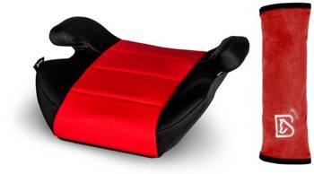 BabySafe Booster Fotelik Samochodowy Podstawka 15-36 kg Red + Poduszka Nakładka Na Pas