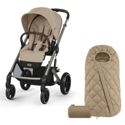 Cybex Balios S Lux Wózek Spacerowy Almond Beige + Śpwiorek Snogga