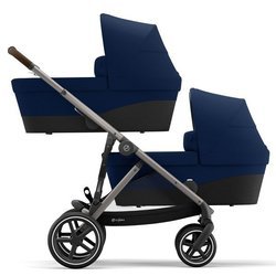 Cybex Gazelle S Wózek Bliźniaczy  Navy Blue rama Taupe