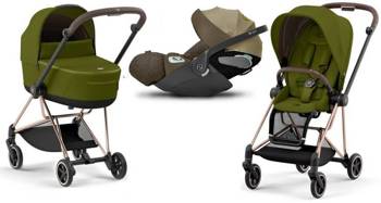 Cybex Mios 3.0 Wózek Głęboko-Spacerowy + Cybex Cloud Z2 I-Size Fotelik Samochodowy 0-13 kg Khaki Green