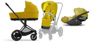 Cybex e-Priam 3.0 Wózek Głęboko-Spacerowy + Cloud Z2 Fotelik Samochodowy 0-13 kg Zestaw 3w1 Mustard Yellow