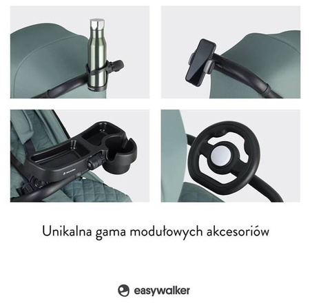 [OUTLET] Easywalker Jackey XL Wózek Spacerowy Shadow Black