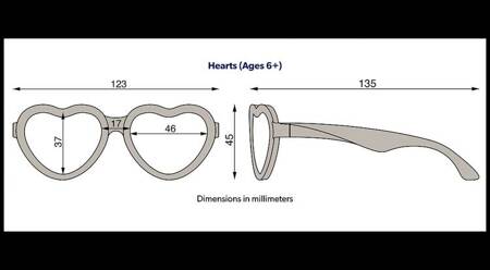 Babiators Heart P-HRT502-S Polaryzacja Rozmiar 0-2+ Sweet Cream