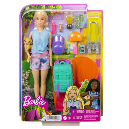 Barbie Camping Malibu Lalka + Akcesoria HDF73