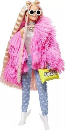 Barbie Extra Moda Lalka + Zwierzątko  GRN27 GRN28