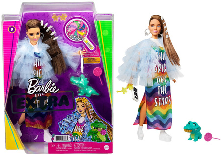 Barbie Extra Moda Lalka + Zwierzątko GRN27 GYJ78