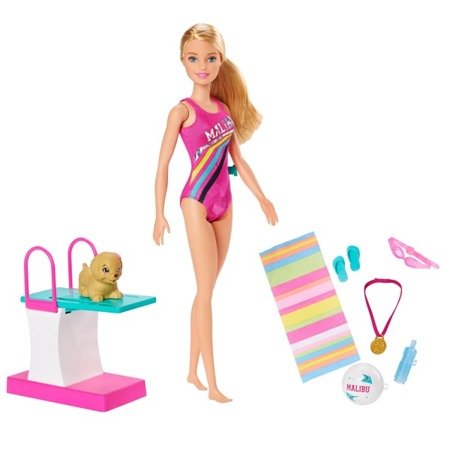 Barbie Lalka Pływaczka GHK23