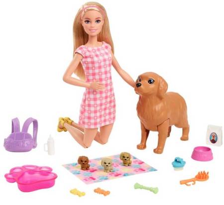 Barbie Narodziny Piesków Zestaw z Lalką HCK75