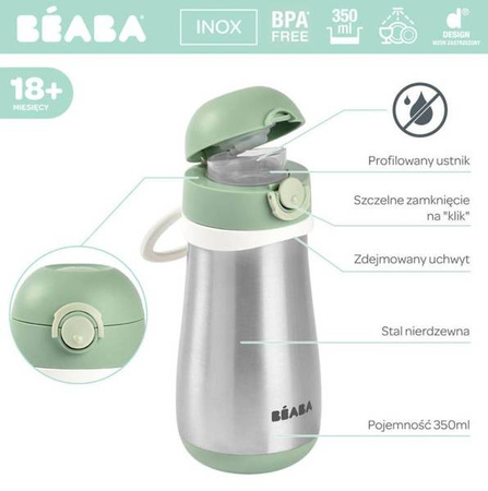 Beaba Bidon Termiczny Termobutelka 350 ml Sage Green