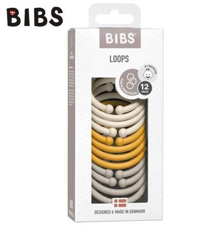 Bibs Loops Multifunkcyjne Ogniwa 12szt. Ivory & Honey Bee & Sand
