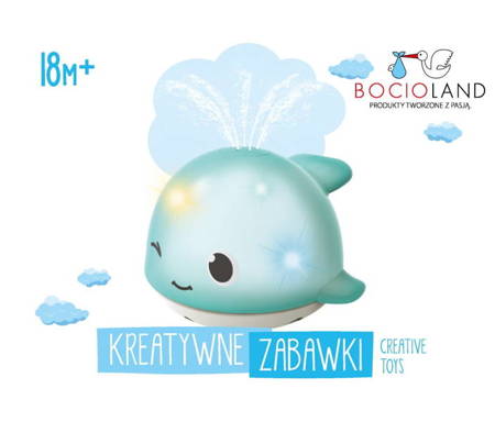 Bocioland Wieloryb Fontanna Zabawka Do Kąpieli BL039