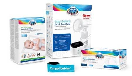 Canpol Babies Easy&Natural 12/207 Laktator + GRATIS Wkładki Laktacyjne + Wielofunkcyjne Podkłady Higieniczne + Opaska Odblaskowa 