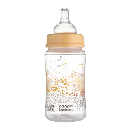 Canpol Babies EasyStart Butelka Antykolkowa 35/243_bei Mountains 240ml Beżowa