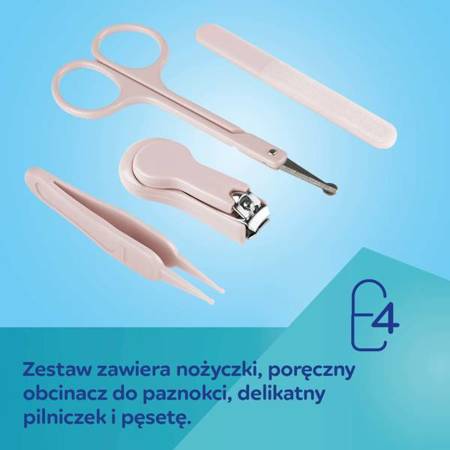 Canpol Babies Zestaw Pielęgnacyjny Do Paznokci Dla Niemowląt i Dzieci Różowy 9/814_pin