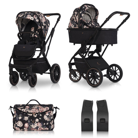 Cavoe Axo Style Wózek Głęboko-Spacerowy 2w1 + Torba +  Adaptery La Rose