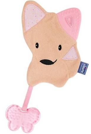 Chicco Gryzak z Maskotką 4M+ Pink