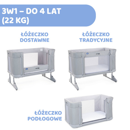 Chicco Next2Me Forever Łóżeczko Dostawne 3w1 do 22kg Almond