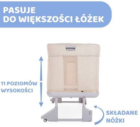 Chicco Next2Me Forever Łóżeczko Dostawne 3w1 do 22kg Ash Grey