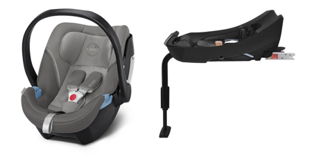 Cybex Aton 5 Fotelik Samochodowy 0-13kg  + Baza 2-fix Zestaw 2w1 Soho Grey