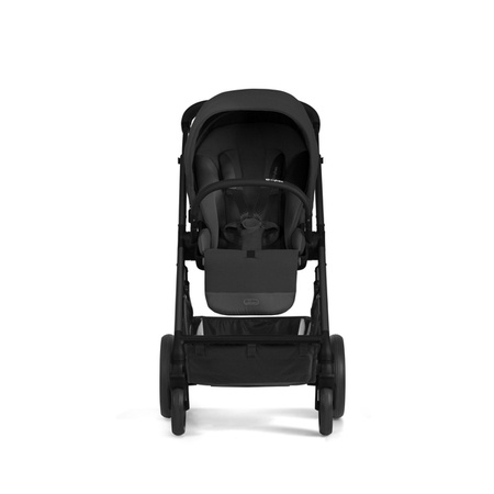 Cybex Balios S Lux Wózek Głęboko-Spacerowy + Cloud G I-Size Fotelik Samochodowy 0-13kg + Osłony Przeciwdeszczowe + Adaptery Moon Black 