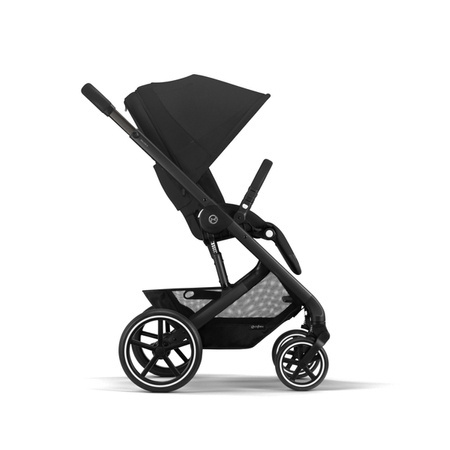 Cybex Balios S Lux Wózek Głęboko-Spacerowy + Cloud G I-Size Fotelik Samochodowy 0-13kg + Osłony Przeciwdeszczowe + Adaptery Moon Black 