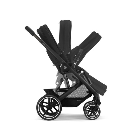 Cybex Balios S Lux Wózek Głęboko-Spacerowy + Cloud G I-Size Fotelik Samochodowy 0-13kg + Osłony Przeciwdeszczowe + Adaptery Moon Black 