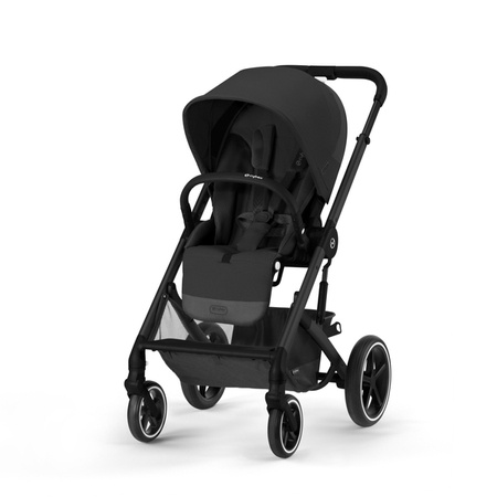 Cybex Balios S Lux Wózek Głęboko-Spacerowy + Cloud G I-Size Fotelik Samochodowy 0-13kg + Osłony Przeciwdeszczowe + Adaptery Moon Black 