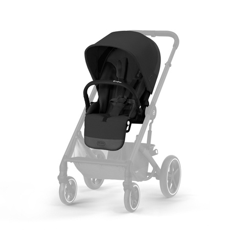 Cybex Balios S Lux Wózek Głęboko-Spacerowy + Cloud G I-Size Fotelik Samochodowy 0-13kg + Osłony Przeciwdeszczowe + Adaptery Moon Black 