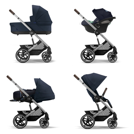 Cybex Balios S Lux Wózek Spacerowy Ocean Blue Rama Srebrna 