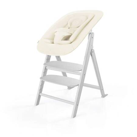 Cybex Click & Fold Krzesełko Do Karmienia Z Bujakiem i Tacką 4w1 All White