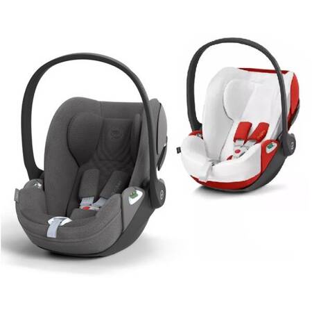 Cybex Cloud T I-Size Plus Fotelik Samochodowy 0-13kg + Tapicerka Letnia Plus Mirage Grey