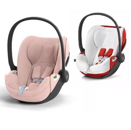 Cybex Cloud T I-Size Plus Fotelik Samochodowy 0-13kg + Tapicerka Letnia Plus Peach Pink