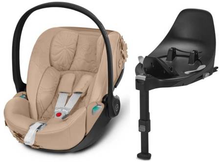 Cybex Cloud Z2 i-Size Fotelik Samochodowy 0-13 kg Simply Flowers Nude Beige + Baza Z2 Zestaw