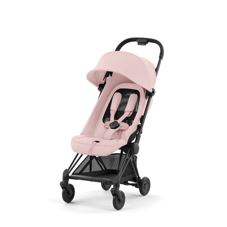 Cybex Coya Wóżek Spacerowy Rama Matt Black Peach Pink