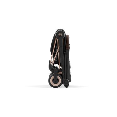 Cybex Coya Wózek Spacerowy Rama Rosegold Black Cozy Beige