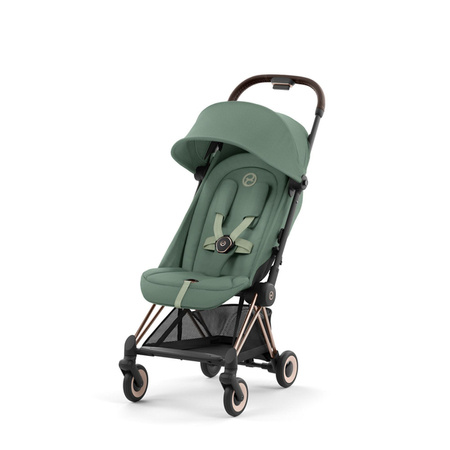 Cybex Coya Wózek Spacerowy Rama Rosegold Leaf Green 