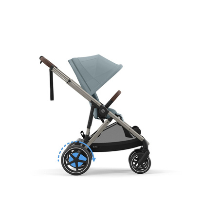 Cybex E-Gazelle S Wspomagany Wózek Głęboko-Spacerowy Rok Po Roku Stormy Blue