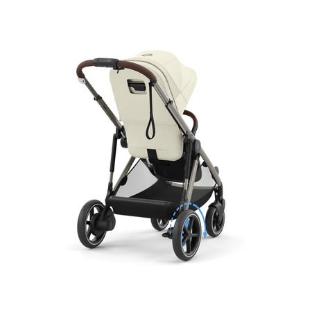 Cybex E-Gazelle S Wspomagany Wózek Spacerowy Bliźniaczy Seashell Beige