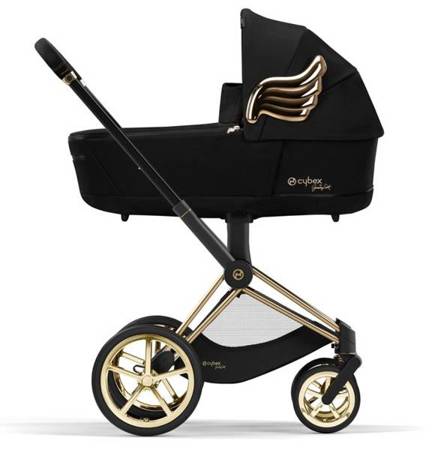 Cybex E-Priam 3.0 Wózek Głęboko-Spacerowy + Cloud Z2 i-Size Fotelik Samochodowy 0-13 kg + Baza Isofix Z2 Zestaw 4w1 Cherub Wings by Jeremy Scott 